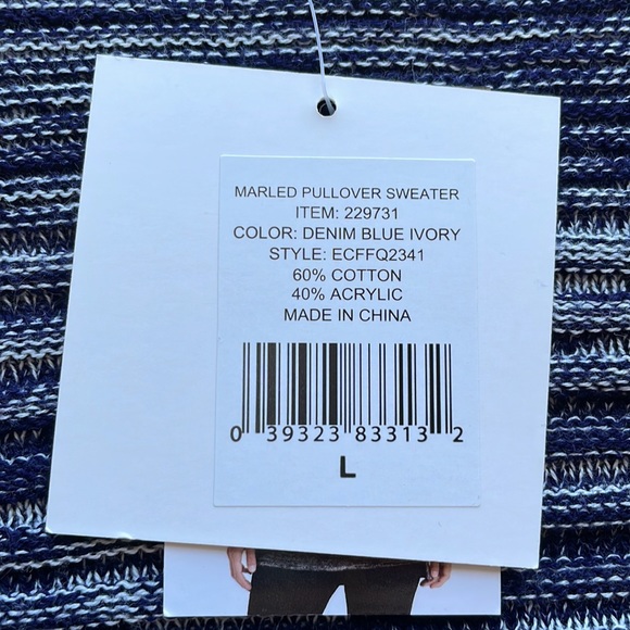 Ellen Tracy Blue Sweater Size L - Picture 5 of 5